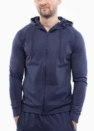 Bluzy męskie - 4F bluza męska sportowa z kapturem dresowa rozpinana logo roz. S - miniaturka - grafika 1