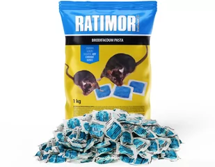 Trutka na szczury i myszy, gryzonie No Pest  brodifakum niebieska pasta w saszetkach 1kg - Zwalczanie i odstraszanie szkodników - miniaturka - grafika 1