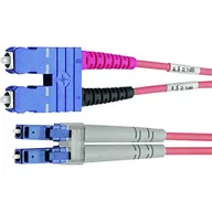 Patchcordy - Telegaertner Kabel Światłowód L00891C0042 [1x złącze męskie SC 1x złącze męskie LC] 50/125 Multimode OM3 2 m - miniaturka - grafika 1