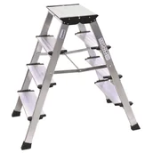 Drabiny - Drabina aluminiowa 4 stopnie 2-stronna Treppo Krause - miniaturka - grafika 1