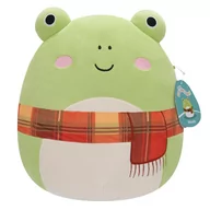 Maskotki i pluszaki - Squishmallows Wersja A Seria 17, Pluszak, 30 cm Wendy - Green Frog W/Plaid Scarf - miniaturka - grafika 1