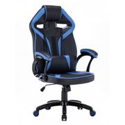 Fotele gamingowe - Czarno-niebieski fotel gamingowy Dexero - miniaturka - grafika 1