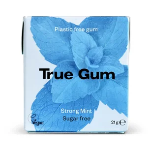 TRUE GUM guma do żucia o smaku mięty strong mint 21g BEZ CUKRU - Gumy do żucia, lizaki, dropsy - miniaturka - grafika 1