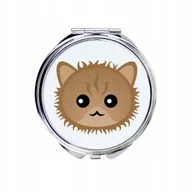 Lusterka do makijażu - Kot Selkirk rex Lusterko kieszonkowe, do torebki - miniaturka - grafika 1