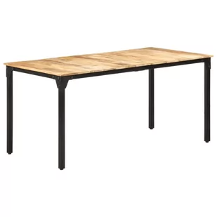 vidaXL Stół jadalniany, 160 x 80 x 76 cm, surowe drewno mango - Stoły - miniaturka - grafika 1