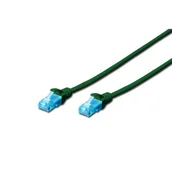 Kable miedziane - Patch cord U/UTP kat.5e PVC 2m Zielony - miniaturka - grafika 1