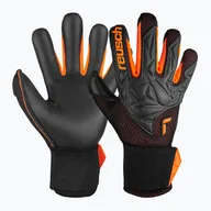 Piłka nożna - Rękawice bramkarskie Reusch Attrakt Infinity Airvent black/shocking orange WYSYŁKA W 24H 30 DNI NA ZWROT - miniaturka - grafika 1
