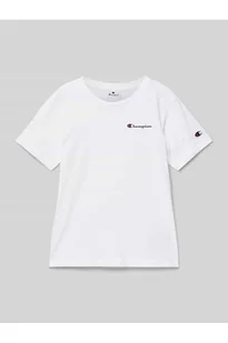 T-shirt z nadrukiem z logo - Champion - Koszulki i topy damskie - miniaturka - grafika 1