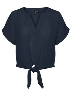 Vero Moda Koszulka w kolorze czarnym - Koszulki i topy damskie - miniaturka - grafika 1