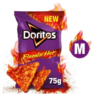 Doritos Flamin' Hot Chipsy kukurydziane o smaku bardzo pikantnym 75 g - Chipsy - miniaturka - grafika 1