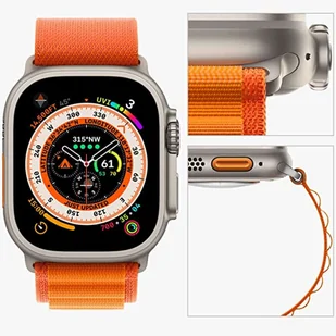 Pasek do zegarka Alogy Sport Strap do Apple Watch 4/5/6/7/8/SE/Ultra (42/44/45/49mm) Pomarańczowy - Akcesoria do smartwatchy - miniaturka - grafika 7