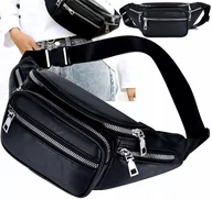 Nerki - Nerka Duża Skórzana Saszetka Biodrówka Pas Czarna - miniaturka - grafika 1