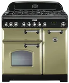 Kuchenki gazowo-elektryczne - Falcon Classic Deluxe 90 Oliwkowy chrom - miniaturka - grafika 1