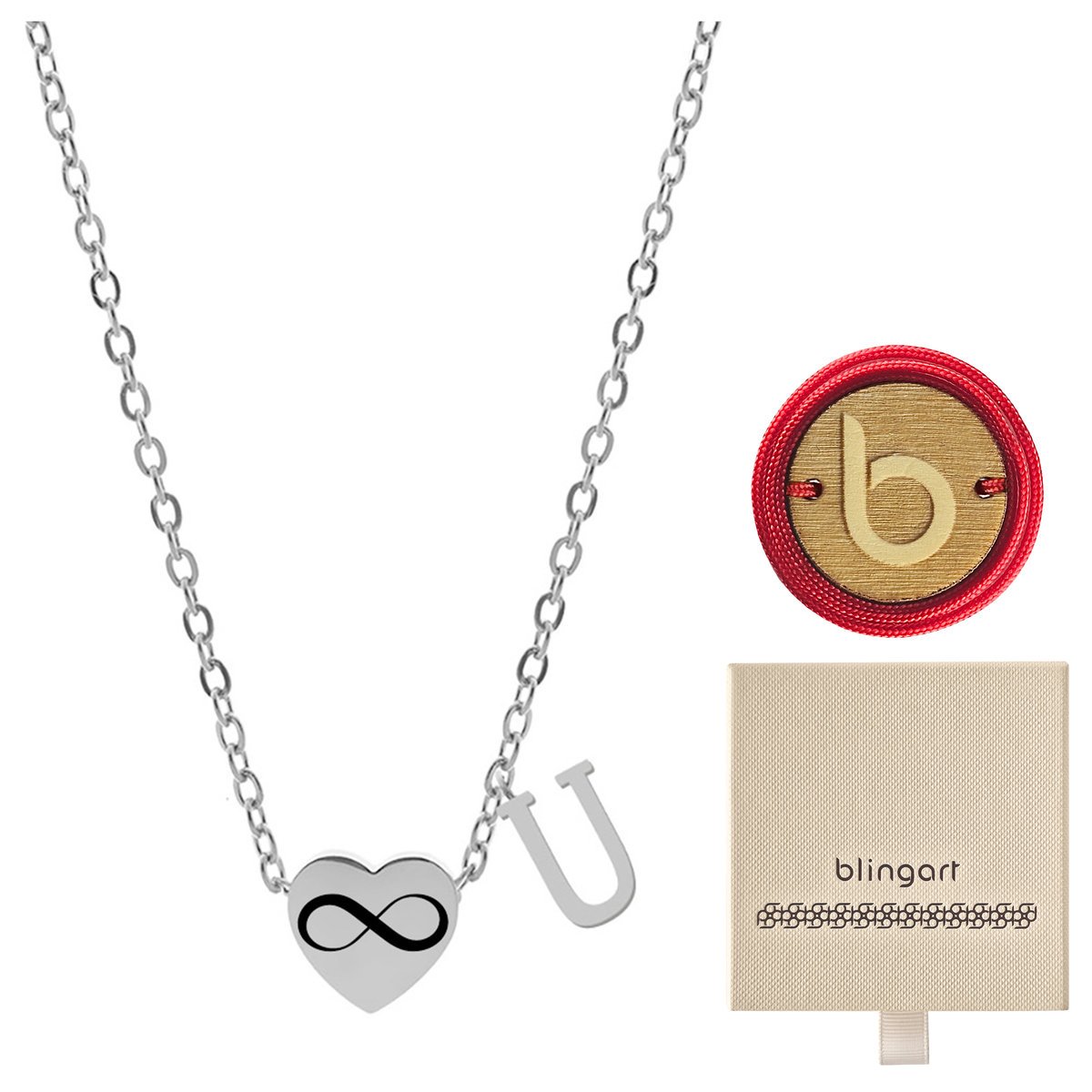 Naszyjnik CELEBRYTKA LITERKA serce U