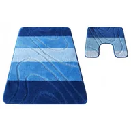 Dywaniki łazienkowe - Niebieskie dywaniki łazienkowe C5-D84 - miniaturka - grafika 1