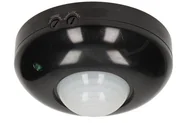 Czujniki ruchu i zmierzchu - Czujnik ruchu PIR sufitowy 360° 1200W CR-3 (9m) czarny IP20 GTV - miniaturka - grafika 1