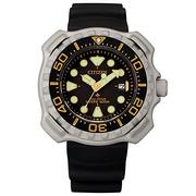 Paski - Citizen Męski analogowy zegarek na rękę Eco-Drive z gumową taśmą Promaster Marine, czarny/szary, Rozmiar uniwersalny, Pasek - miniaturka - grafika 1