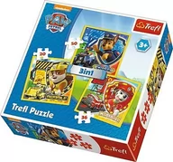 Puzzle - Trefl Puzzle 3w1 Psi Patrol - Marshall, Rubble i Chase - miniaturka - grafika 1