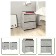 Szafki nocne - The Living Store Szafki nocne 2 szt. Beton szary 30×30×40 cm Materiał drewnopochodny - miniaturka - grafika 1