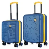 Walizki - Zestaw walizek SEMI LINE T5888-0 44.5/54.5 cm Niebieski - miniaturka - grafika 1