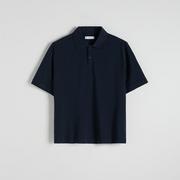 Koszulki męskie - Reserved - Koszulka polo oversize - Granatowy - miniaturka - grafika 1