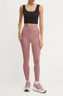 Columbia legginsy sportowe Boundless Trek damskie kolor różowy wzorzyste - Legginsy - miniaturka - grafika 1