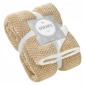 Koce - Koc 150 x 200 Mikrofibra Baranek Sherpa Beżowy - miniaturka - grafika 1