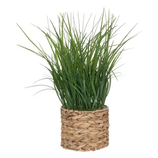 Sztuczna trawa w doniczce z hiacyntu wodnego, wys. 70 cm - Sztuczne kwiaty - miniaturka - grafika 1
