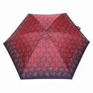 Parasole - Parasolka damska, płaska Super Mini Kieszonkowa listki czerwone - miniaturka - grafika 1