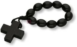 Różaniec mały (10tka) - ciemne drewno - Różańce - miniaturka - grafika 1