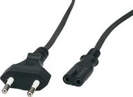 Kable - POSAC-C7EU50BK: POS AC cable C7-QT8[2,5A]-CEE7/16-YJ01[2,5A] H03VVH2-F2G0,75 L=5000 black - miniaturka - grafika 1