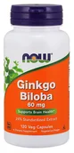 Witaminy i minerały - Now Foods NOW Ginkgo Biloba 60mg 120vegcaps - miniaturka - grafika 1