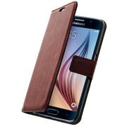 Etui i futerały do telefonów - Magnetyczne etui z klapką w stylu vintage do telefonu Samsung Galaxy S6 – brązowe - miniaturka - grafika 1