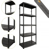 Szafy i regały magazynowe - Regał plastikowy wzmocniony 250kg 180x74x40 5P 2w1 - miniaturka - grafika 1