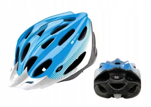 Kask rowerowy B-SKIN REGULAR L niebiesko-biały - Kaski rowerowe - miniaturka - grafika 1