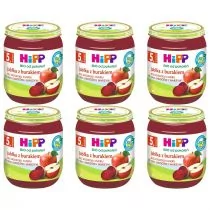 Hipp Jabłka z burakiem po 5. miesiącu zestaw 6 x 125 g Bio - Desery dla dzieci - miniaturka - grafika 1
