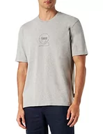 Koszulki męskie - Sisley Męski T-shirt, szary 501, XXL, szary 501, XXL - miniaturka - grafika 1