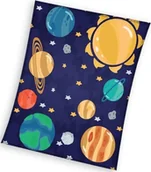 Koce i narzuty dla dzieci - Carbotex Koc dla dzieci polarowy 130x160 planety - miniaturka - grafika 1