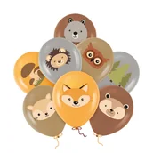 Balony i akcesoria - Balony Leśni przyjaciele 12cali 8szt. zestaw - miniaturka - grafika 1