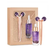 Zestawy kosmetyków damskich - Crystallove Amethyst 3D lift & sculpt set – masażer liftingujący i serum Zestawy do pielęgnacji twarzy 1 ct Damski - miniaturka - grafika 1