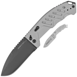 Nóż składany Extrema Ratio RAO C Tactical Grey Aluminium, Black N690 (04.1000.0176/BLK/GRY) - Noże - miniaturka - grafika 1