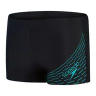 Kąpielówki męskie - Męskie Bokserki kąpielowe SPEEDO MEDLEY LOGO ASHT AM 8-1135406870 – Czarny - miniaturka - grafika 1