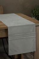 Obrusy i serwetki - Srebrny bieżnik welwet cyrkonie Glamour 35X220 GLEN - miniaturka - grafika 1