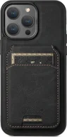 Etui i futerały do telefonów - Etui na telefon iPhone 12 Pro Max Suteni H17 Litchi Texture Leather MagSafe Detachable Wallet czarny - miniaturka - grafika 1