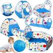 Namioty i tipi dla dzieci - Namiot dla Dzieci Duży Tunel Suchy Basen Domek Kosz na Piłeczki 3w1 - miniaturka - grafika 1