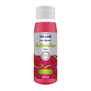 On Line Fruity Shot Żel pod prysznic Arbuz 400ml - Kosmetyki do kąpieli - miniaturka - grafika 1