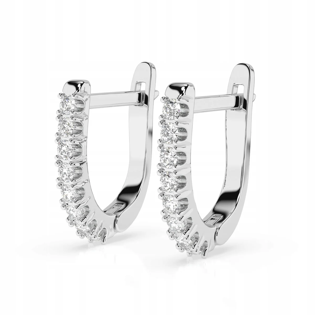 KOLCZYKI SREBRNE SREBRO 925 Z DIAMENTAMI BRYLANTAMI 0,32 CT LAB ESSYA