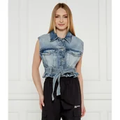 Kamizelki damskie - Hugo Blue Jeansowa kamizelka Garmonia_B | Regular Fit - miniaturka - grafika 1