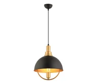 Lampy sufitowe - Lampa wisząca MONZA 1xE27/40W/230V średnica 30 cm czarna/złota - miniaturka - grafika 1