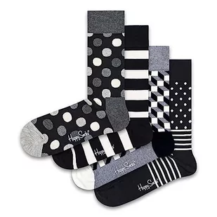 Happy Socks 4-Pack Classic Black & White Socks Gift Set, kolorowe i zabawne, Skarpetki dla kobiet i mężczyzn, Czarny-Biały (36-40) - Skarpetki męskie - miniaturka - grafika 1